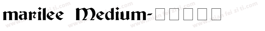 marilee Medium字体转换